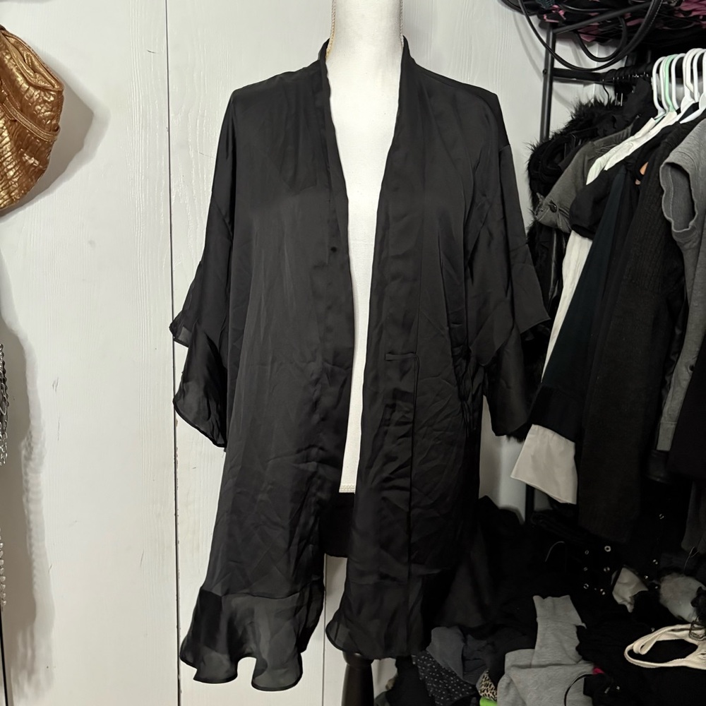 Victoria's Secret Black Satin Robe